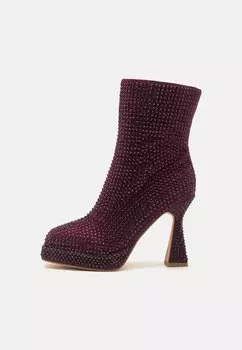 Ботильоны на платформе Alma en Pena, винный