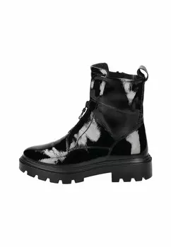 Ботильоны на платформе ara, черный металлик
