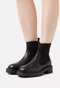 Ботильоны на платформе Bianco с круглым носком, черный