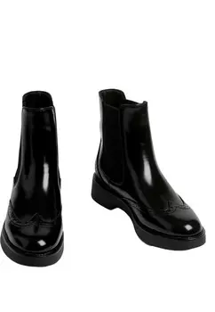 Ботильоны на платформе Brogue Detail Chelsea Marks & Spencer, черный