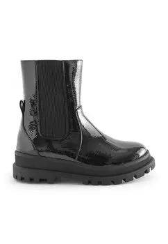 Ботильоны на платформе CHUNKY CHELSEA SOCK BOOTS Next, цвет black patent
