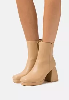 Ботильоны на платформе DeeZee, темно-бежевый