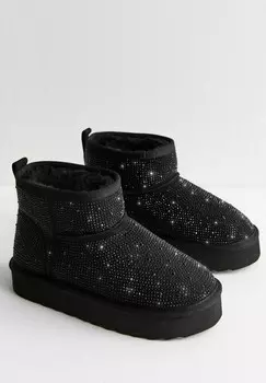 Ботильоны на платформе DIAMANTE New Look, черный