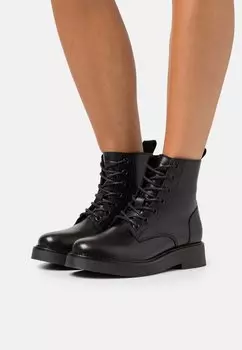 Ботильоны на платформе LACE UP FLAT BOOT Tommy Jeans, черный