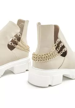 Ботильоны на платформе LASCANA, бежевый