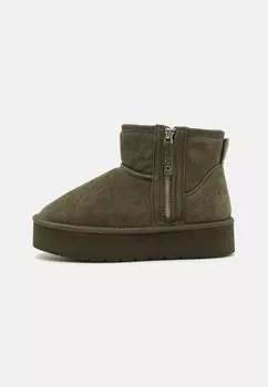 Ботильоны на платформе LEATHER Even&Odd, хаки