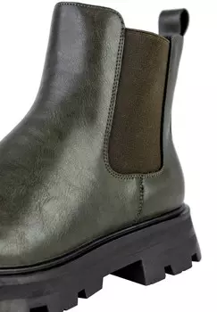 Ботильоны на платформе LEATHER Musk, хаки