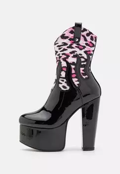 Ботильоны на платформе Look My Way LAMODA, цвет pink/black