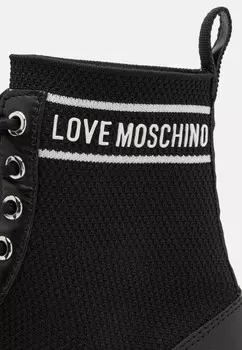 Ботильоны на платформе Love Moschino, черный