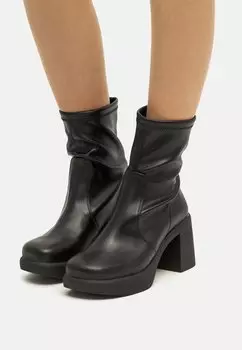 Ботильоны на платформе mtng, цвет black