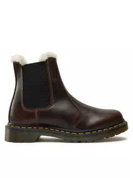 Ботильоны на плоской подошве Dr. Martens, коричневый