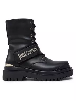 Ботильоны на плоской подошве Just Cavalli, черный