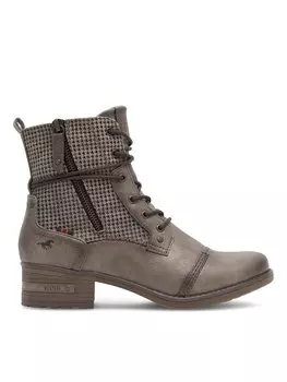 Ботильоны на плоской подошве Mustang, серый