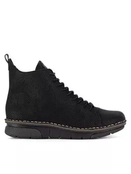 Ботильоны на плоской подошве Rieker, черный