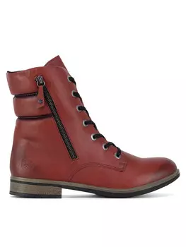 Ботильоны на плоской подошве Rieker, красный