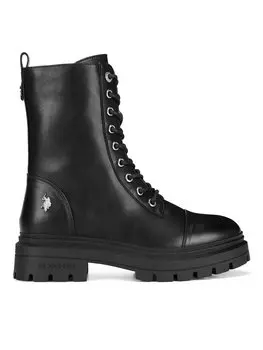 Ботильоны на плоской подошве U.S. Polo Assn., черный