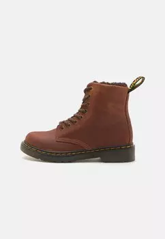 Ботильоны на шнуровке 1460 Serena Unisex Dr. Martens, цвет light brown