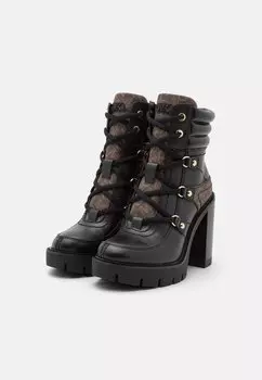 Ботильоны на шнуровке ASHER HEELED BOOTIE MICHAEL Michael Kors, коричневый