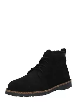 Ботильоны на шнуровке BIRKENSTOCK Lace-Up Ankle Boots Shearling LEVE, черный
