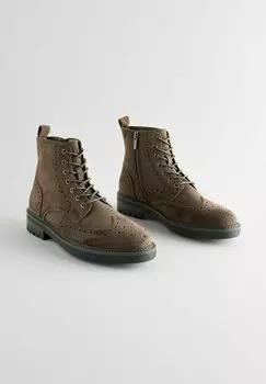 Ботильоны на шнуровке BROGUE REGULAR FIT Next, коричневый