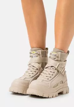 Ботильоны на шнуровке Buffalo VEGAN ASPHA, цвет Beige