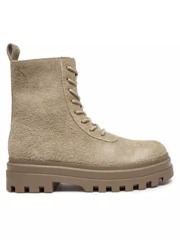 Ботильоны на шнуровке Calvin Klein Jeans Lugged Lace Zip Boot Oxf Hr Su YM0YM01068, бежевый