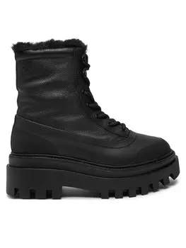 Ботильоны на шнуровке Calvin Klein Jeans Flatform Lace Up Boot Padded YW0YW01557, черный