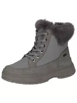 Ботильоны на шнуровке CAPRICE, серо-коричневый