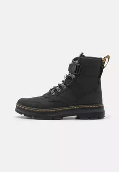 Ботильоны на шнуровке COMBS TECH II FL Dr. Martens, черный буйвол/черный двухцветный нейлон