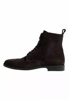 Ботильоны на шнуровке Dante Scarosso, цвет dark brown suede