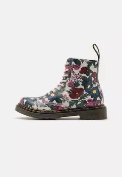 Ботильоны на шнуровке Dr. Martens, цвет black/multi-coloured