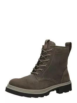 Ботильоны на шнуровке ECCO Lace-Up Ankle Boots Grainer, темно-коричневый