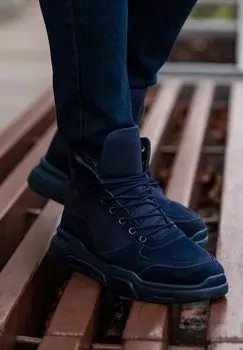 Ботильоны на шнуровке Fobo Ombre, цвет navy blue