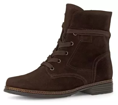 Ботильоны на шнуровке GABOR Lace-Up Ankle Boots, темно-коричневый