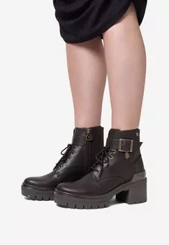 Ботильоны на шнуровке HALEY001 U.S. Polo Assn., темно-коричневый