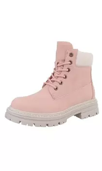 Ботильоны на шнуровке Ital-Design Lace-Up Ankle Boots, темно-розовый