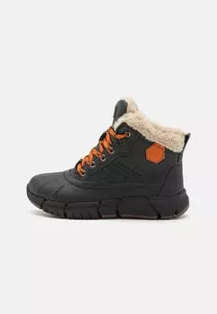 Ботильоны на шнуровке J FLEXYPER BOY B ABX Geox, цвет black/orange