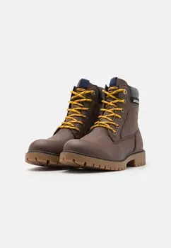 Ботильоны на шнуровке JFWFINIUS Jack & Jones, темно-коричневый