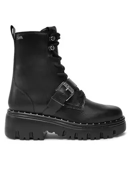 Ботильоны на шнуровке Karl Lagerfeld, черный