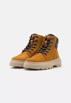 Ботильоны на шнуровке KIDDARTAH BOY Geox, цвет Dark Yellow/Brown