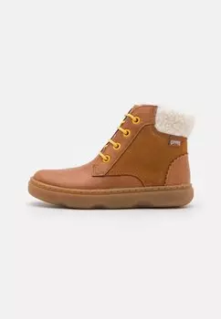 Ботильоны на шнуровке Kiddo Kids Unisex Camper, коричневый