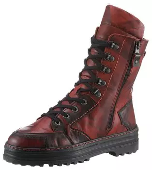 Ботильоны на шнуровке KRISBUT Lace-Up Ankle Boots, красный