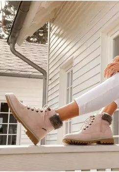 Ботильоны на шнуровке LASCANA, цвет ros