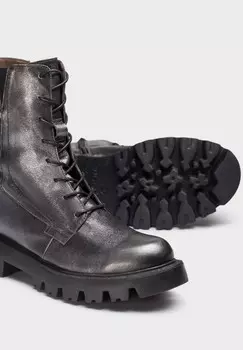 Ботильоны на шнуровке LEAD WONDERS, черный металлик