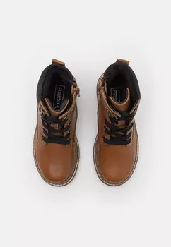 Ботильоны на шнуровке LEATHER Friboo, цвет Cognac