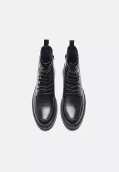 Ботильоны на шнуровке LEATHER Zign, черный