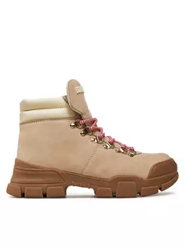 Ботильоны на шнуровке Love Moschino, экрю