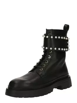 Ботильоны на шнуровке Love Moschino, черный