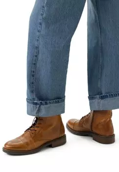 Ботильоны на шнуровке Manfield, коричневый