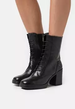 Ботильоны на шнуровке Marco Tozzi, черные